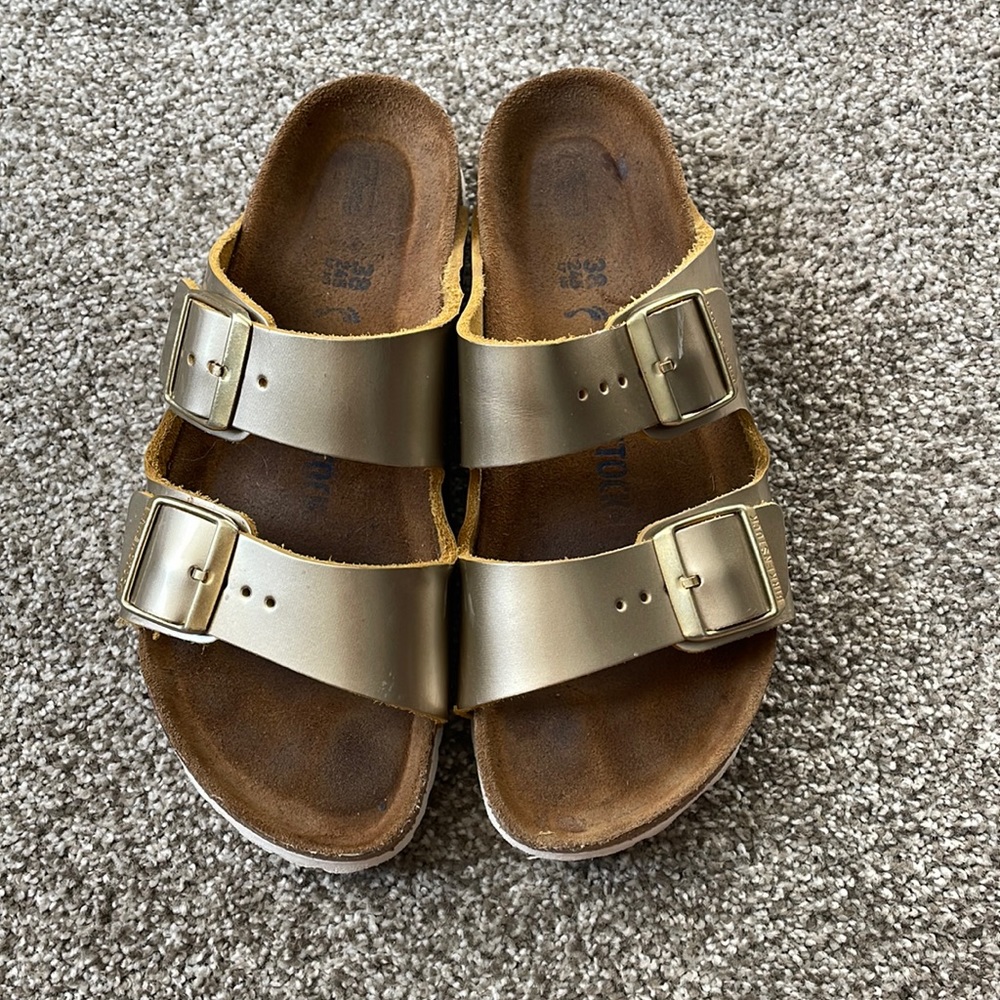Gold Birkenstocks